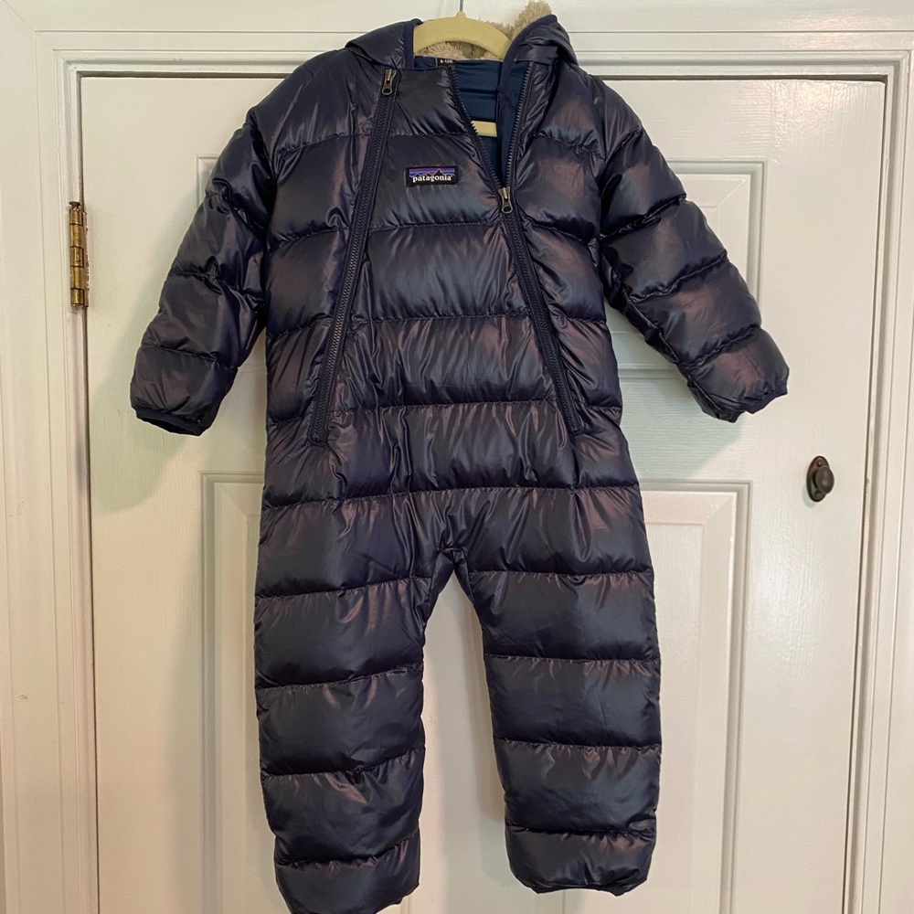 Patagonia baby bunting navy 6-12 months